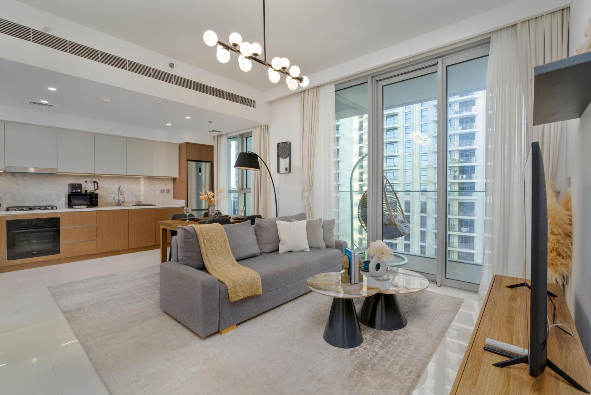 White Sage Sun And 1br At Isle Emaar Beachfront Appartement Dubaï